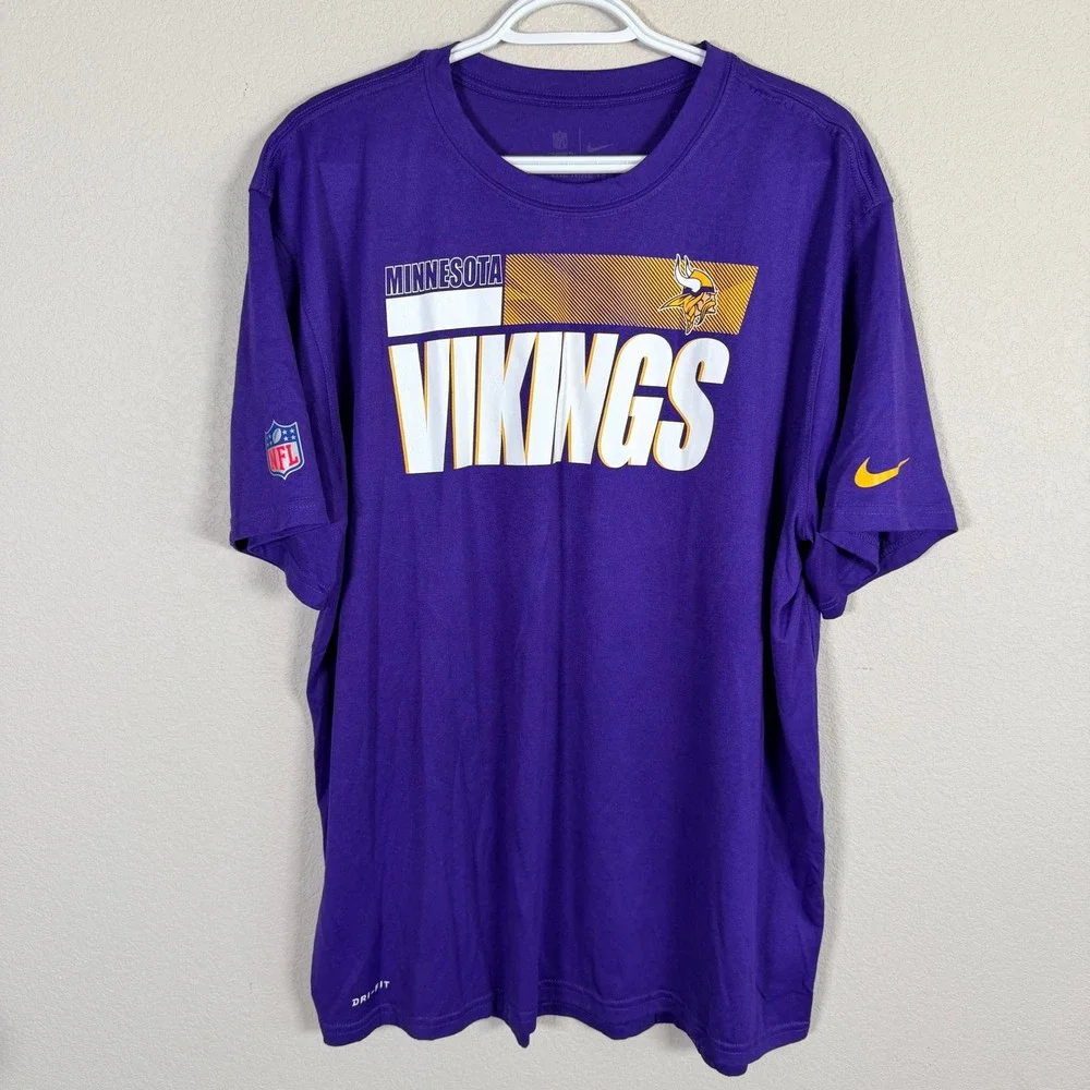 Nike Dri-FIT Minnesota Vikings Performance T-Shirt Mens XXL Purple NFL‎ On-Field
